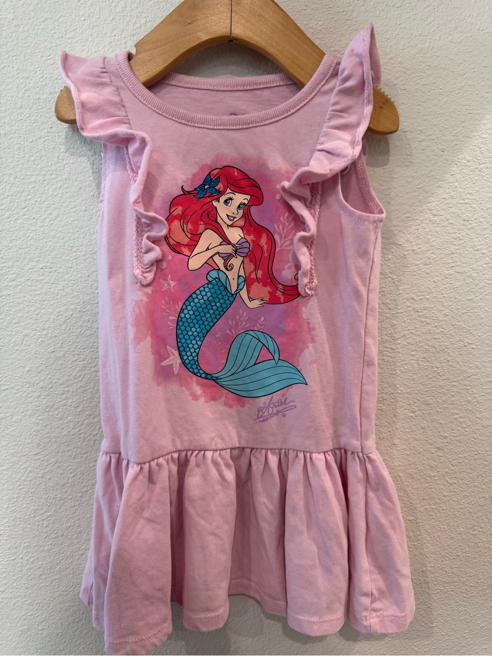 Pink Disney Ariel Ruffle Tank Dress